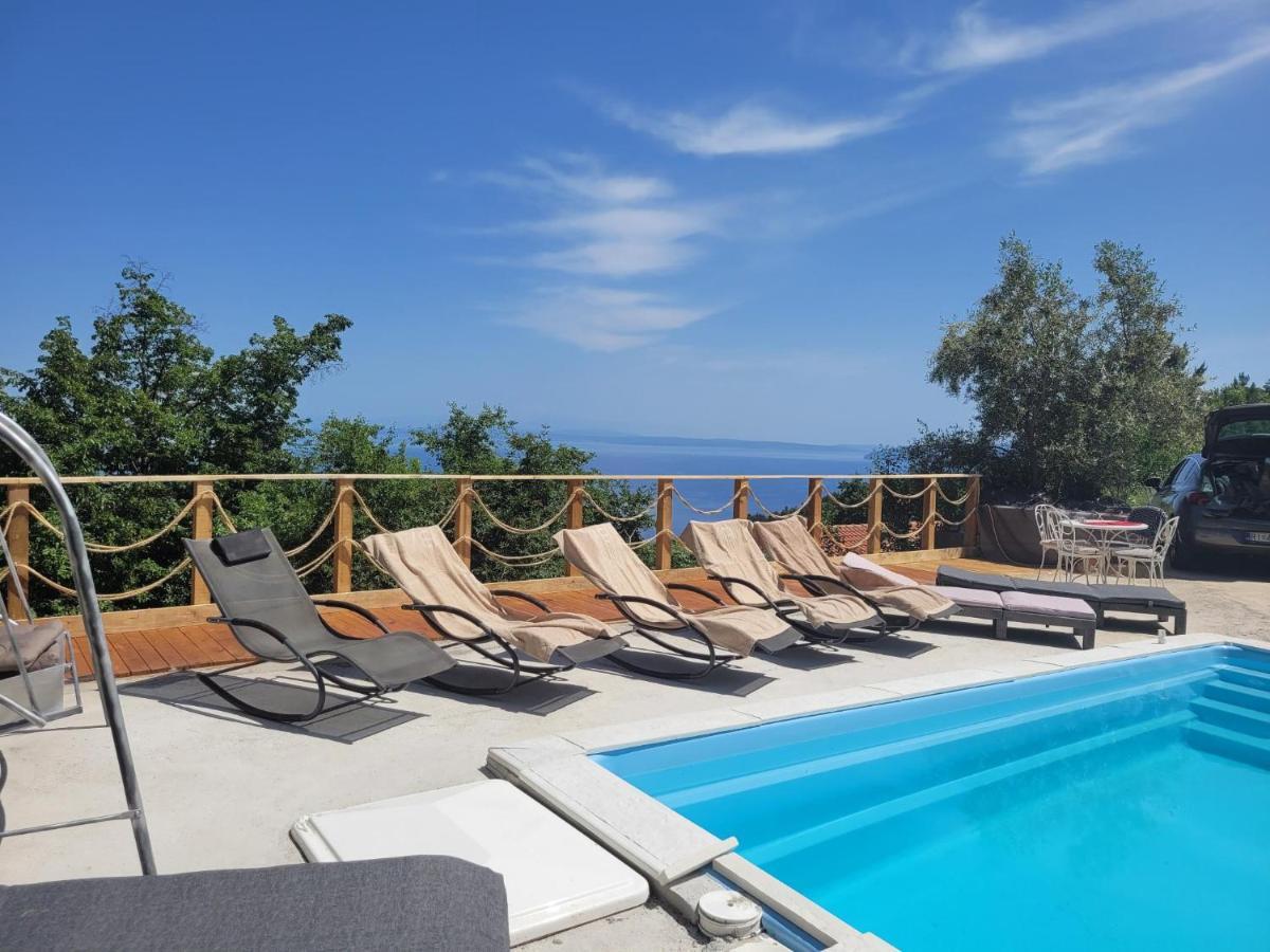 Ferienwohnung Mit Pool Kroatien Mit Meerblick Und Pool Ловран Екстер'єр фото
