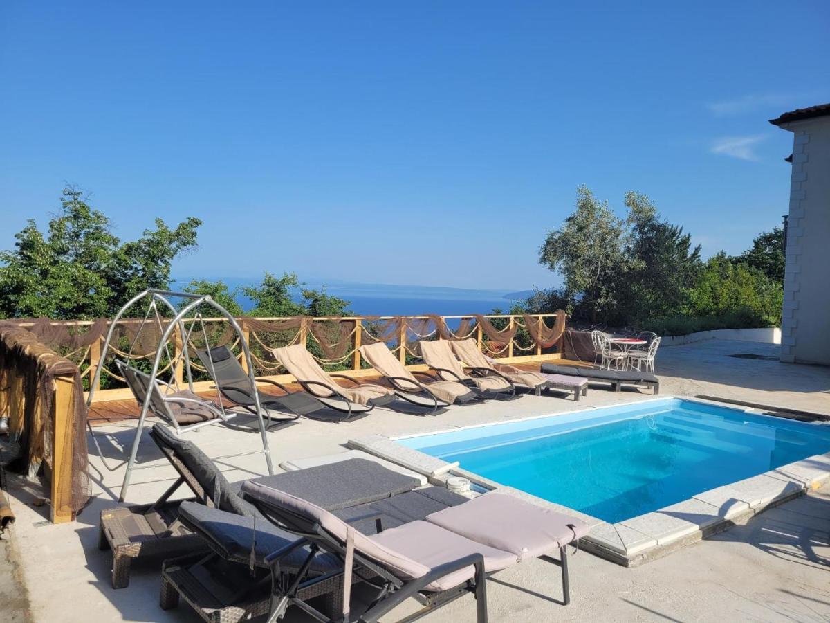 Ferienwohnung Mit Pool Kroatien Mit Meerblick Und Pool Ловран Екстер'єр фото